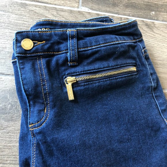 🛍️🛍️SOLD Sz 8 Michael Kors izzy skinny denim jeggings - Picture 2 of 8
